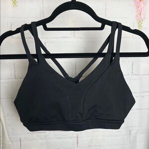 Born Primitive Black Double-Strap V-Neck Sports Bra
